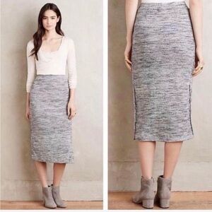 Maeve Heathered Gray Pencil Skirt